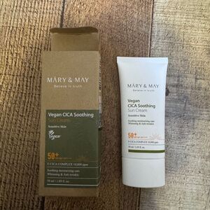 Mary&May Vegan CICA Soothing Sun Cream SPF50+ PA++++ 50ml new in box